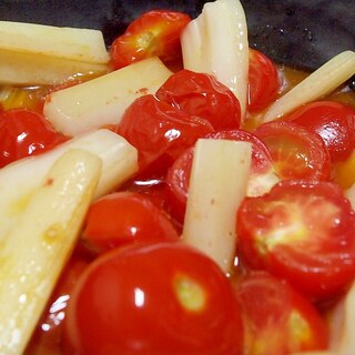 トマトとセロリの炒め物